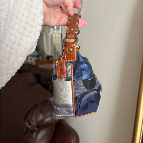 SOLD Coach Denim Mini Patchwork Bag - Picture 4 of 7